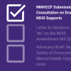 NMHCCF Submission: Consultation on Draft Lists of NDIS Supports
